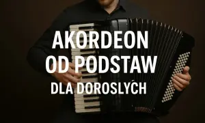 Mężczyzna gra na akordeonie. Piękna gra na akordeonie od podstaw dla dorosłych.