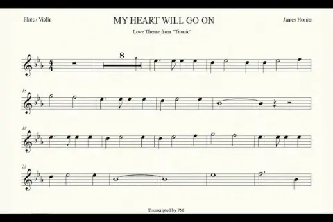 My Heart Will Go On na flecie prostym: Nuty i poradnik krok po kroku