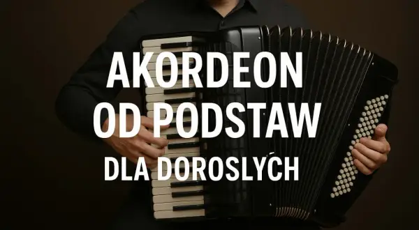 Mężczyzna gra na akordeonie. Piękna gra na akordeonie od podstaw dla dorosłych.