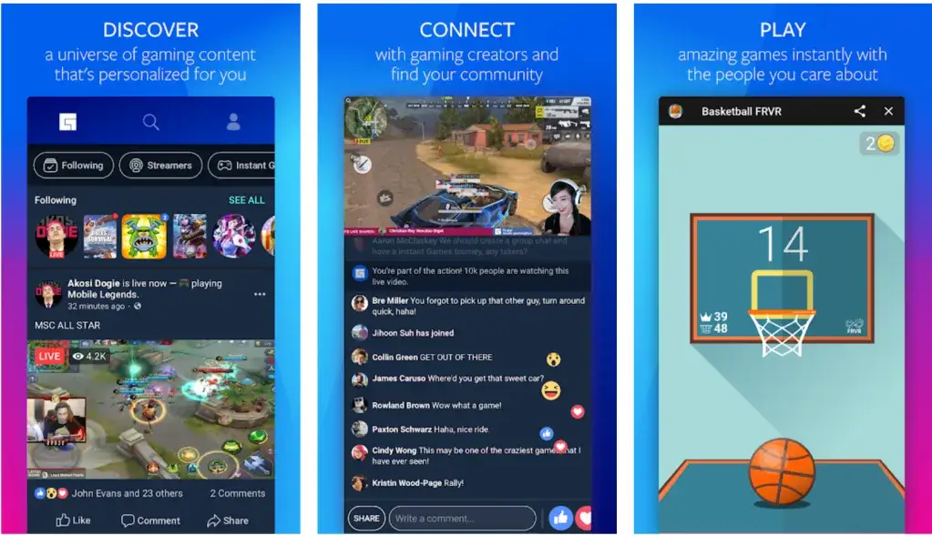 Sekcja gier na Facebooku, Facebook Gaming hub