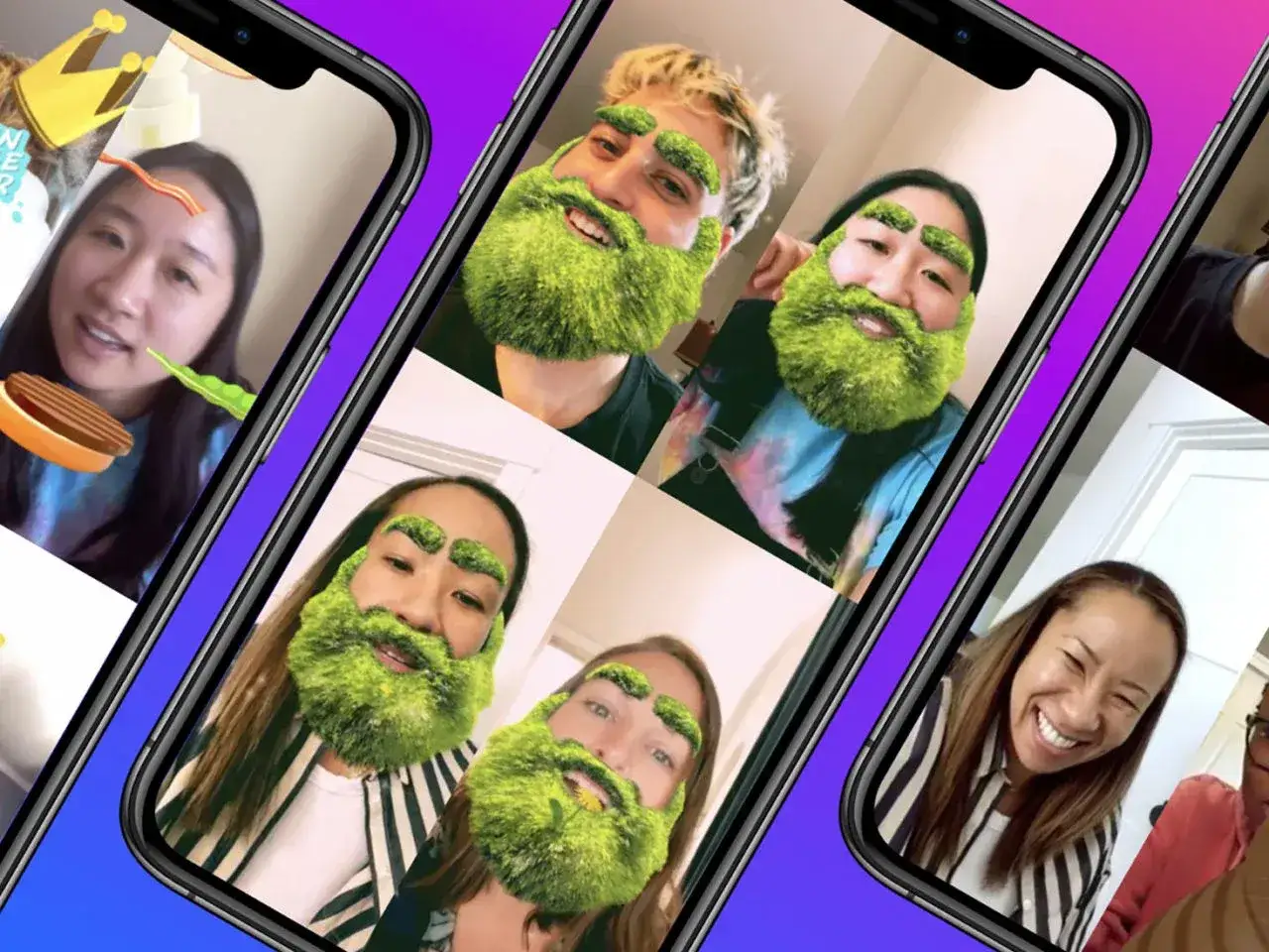 Gry AR w Messengerze, efekty wideo Messenger