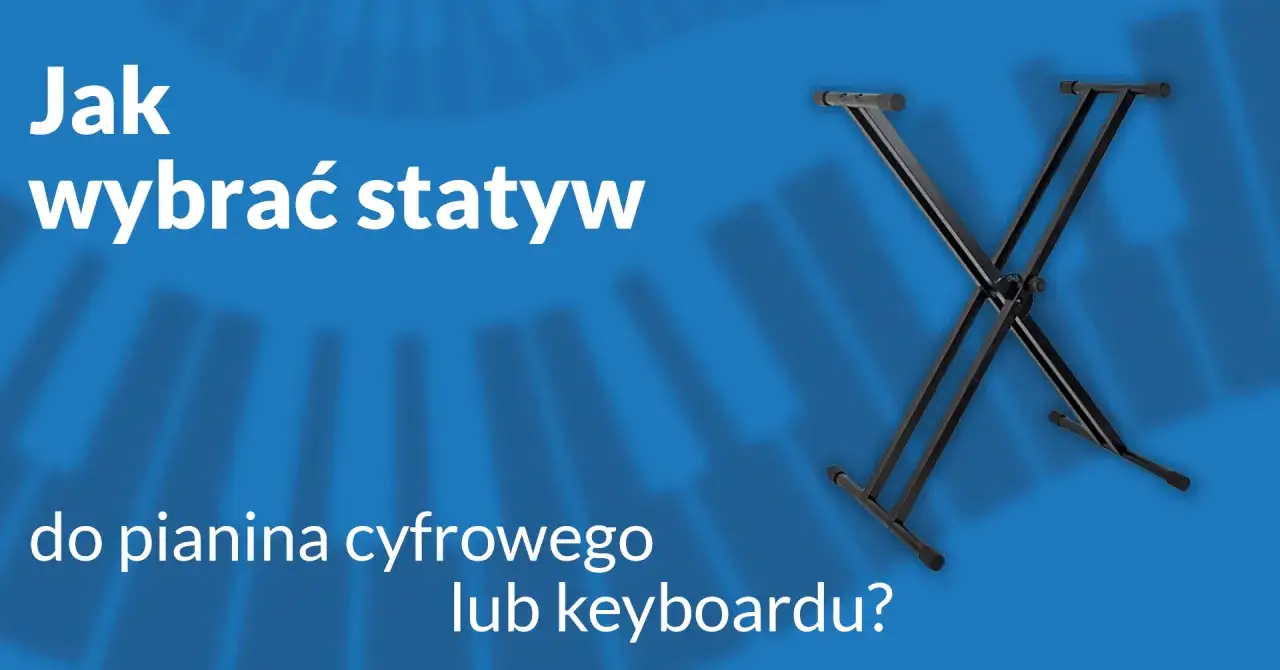 Czarny, składany stojak na keyboard w kształcie litery X, idealny do pianina cyfrowego.