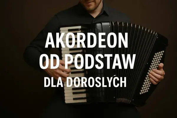 Mężczyzna gra na akordeonie. Piękna gra na akordeonie od podstaw dla dorosłych.